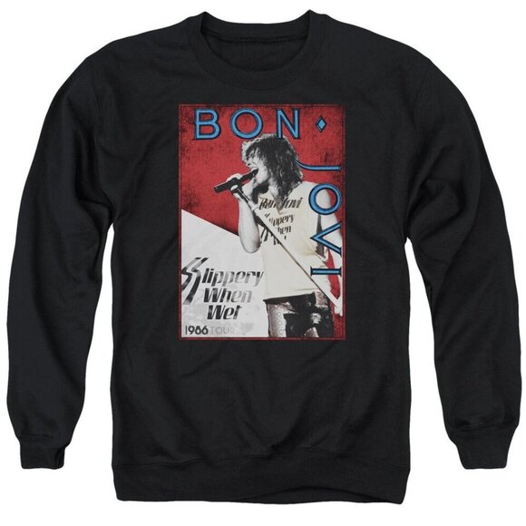 Bon Jovi 1986 Tour Sweatshirt Vintage Rock N Roll Gift 73 - Picture 1 of 5